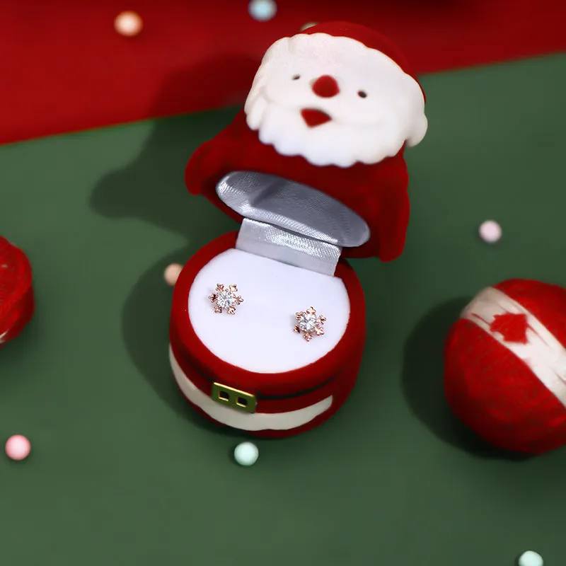 Christmas Ring Box Christmas Velvet Jewelry Box for Proposal Engagement and Wedding