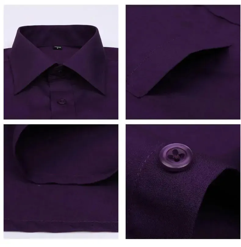 Cotton Men's French Cuffs Business Long Sleeve Shirt