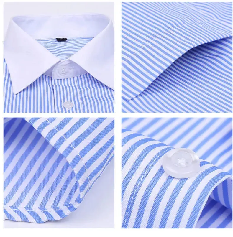 Cotton Men's French Cuffs Business Long Sleeve Shirt