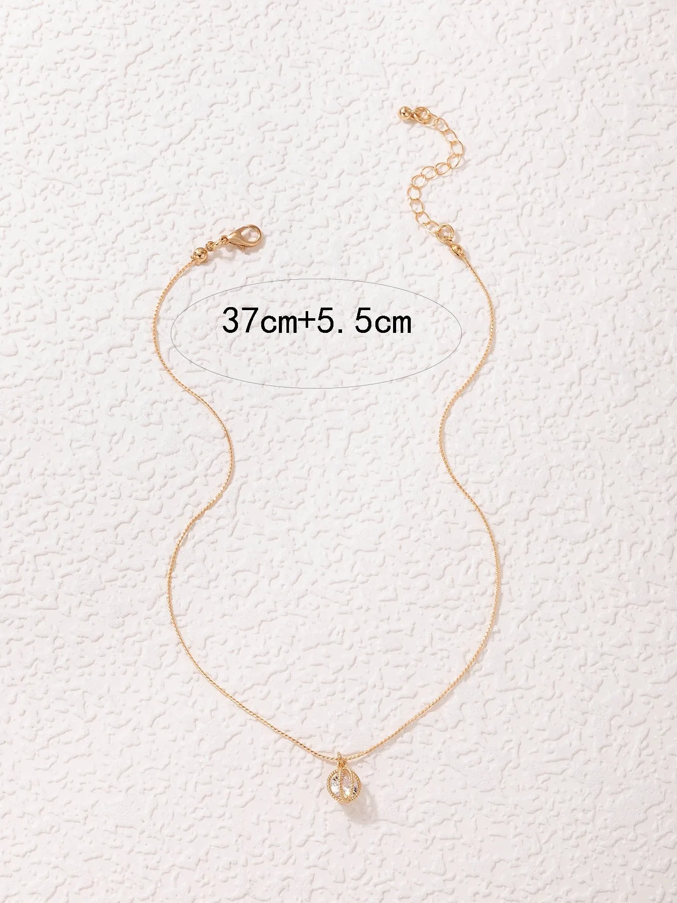 Cubic Zirconia Round Charm Necklace