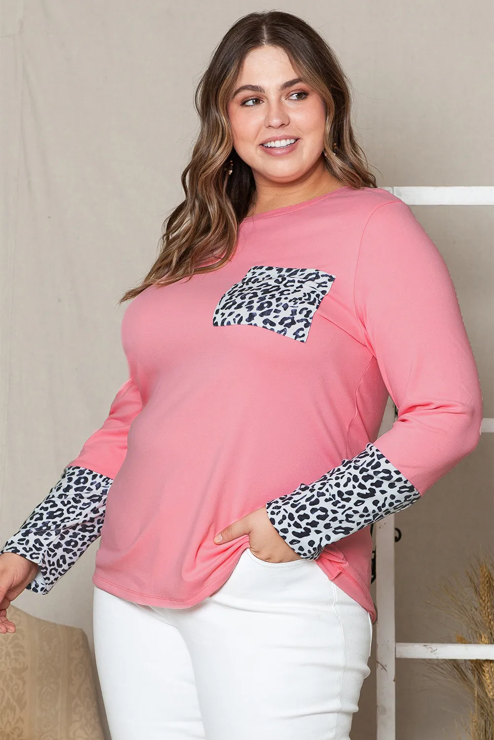 Cuffs Brushed Plus Size Top