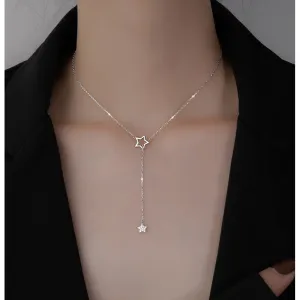 Cute Shiny Star Choker Drop Charm Necklaces Charming