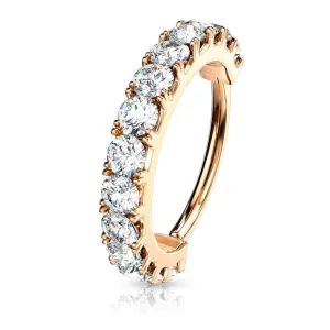 CZ Lined Bendable Hoop Rings