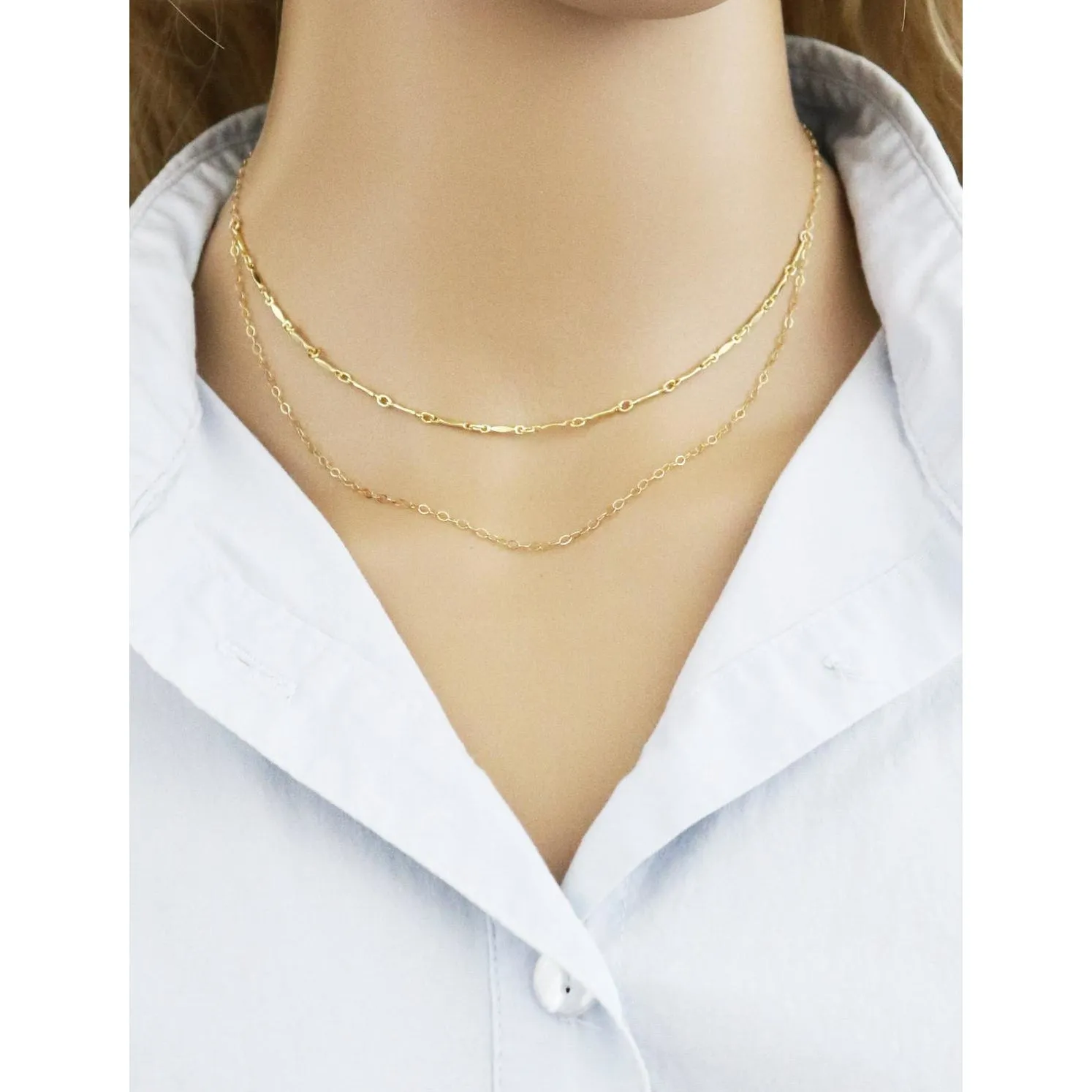 Darling Double-Layered Choker Necklace No. V