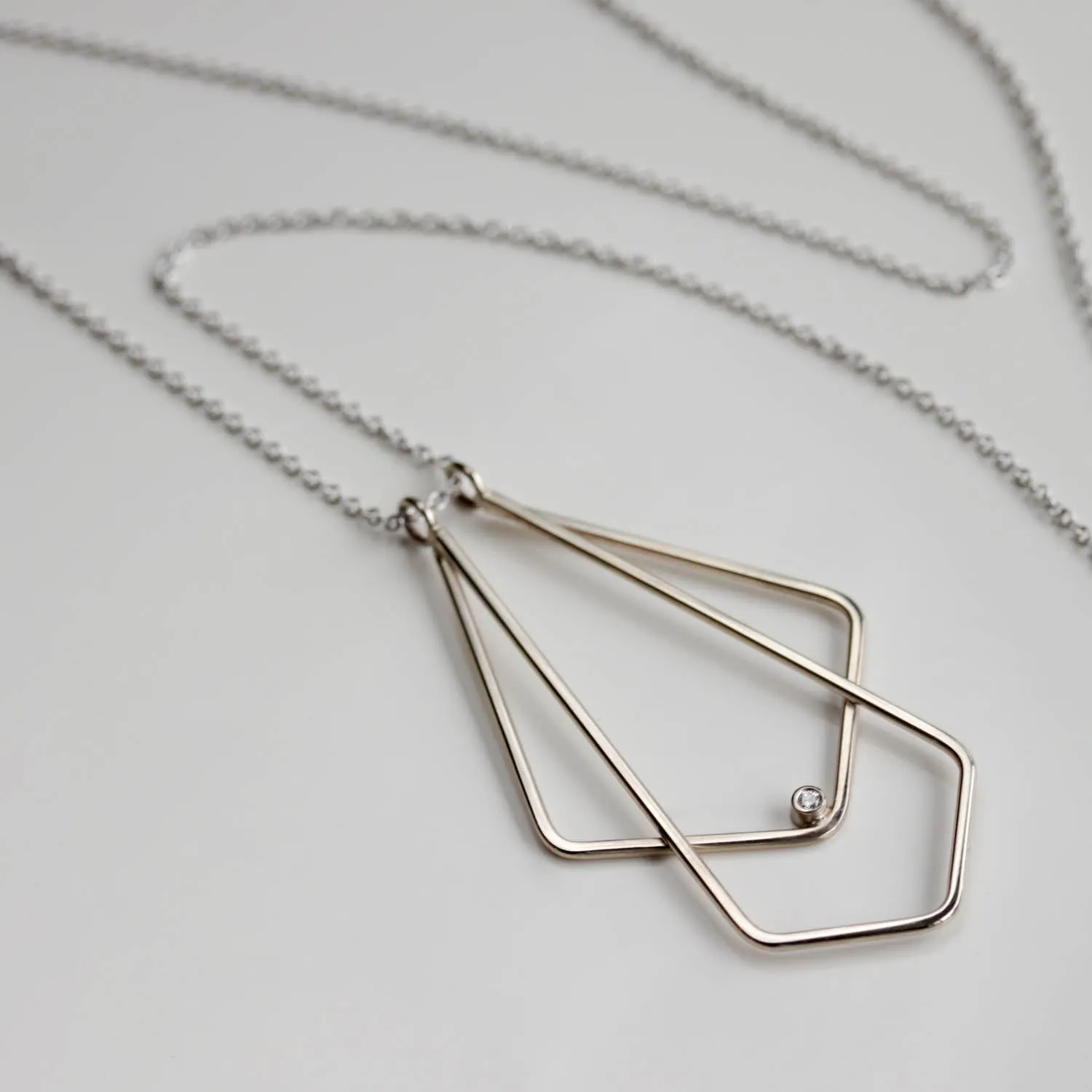 Diamond Double Deco Magic Ring Holder Necklace®