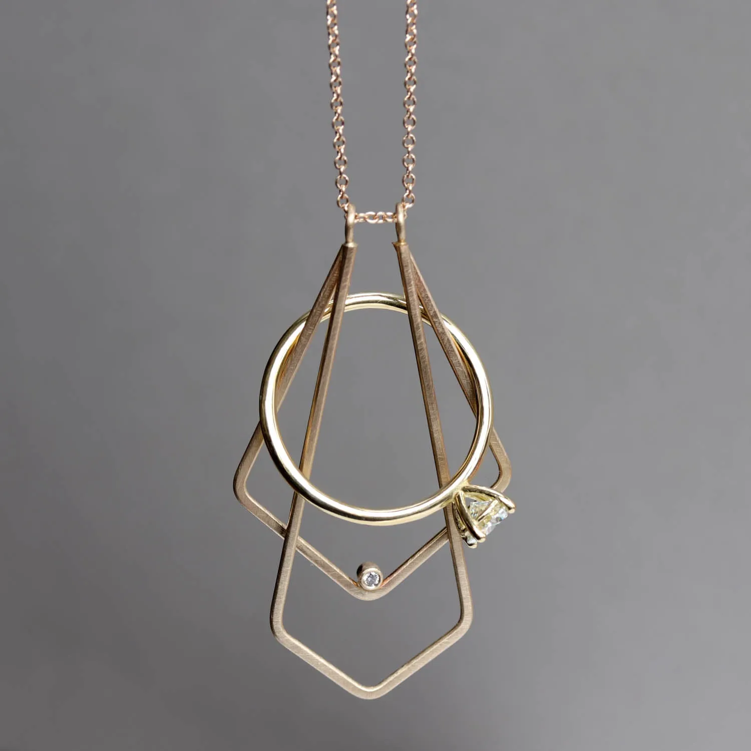Diamond Double Deco Magic Ring Holder Necklace®
