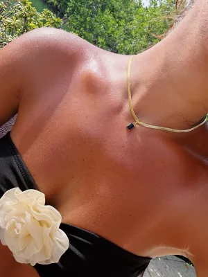 Diamond Necklace - Black - Water Resistant