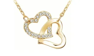 Double  Heart Chains Pendant Necklaces