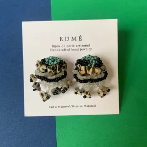 Edmé Beads Dalmatian Bead Earrings