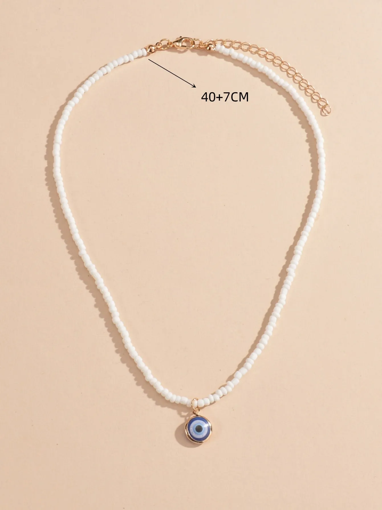 Evil Eye Decor Beaded Necklace for Women Girls Accessories Jewelry Gifts Gift