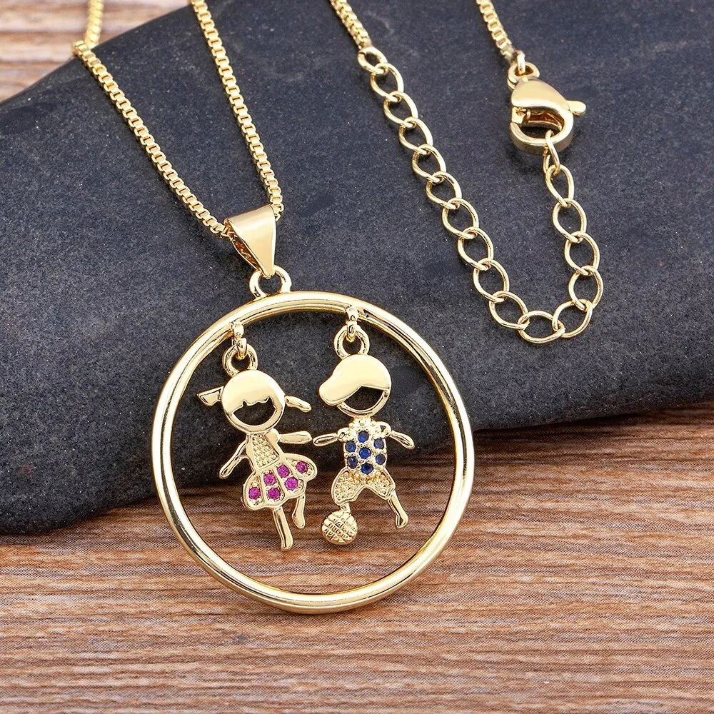 Fashionable And Lovely Boys And Girls Pendant Simple Personality Necklace