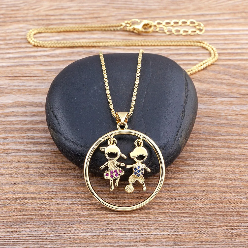 Fashionable And Lovely Boys And Girls Pendant Simple Personality Necklace