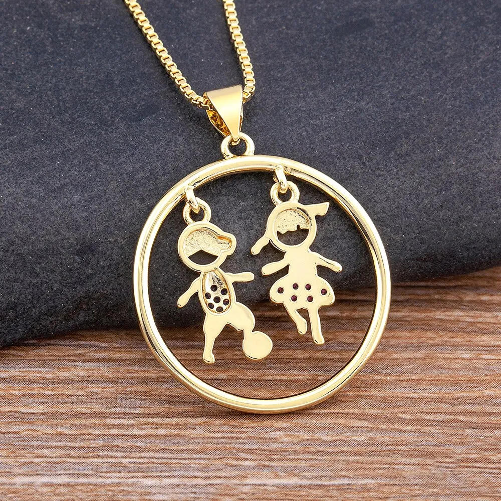 Fashionable And Lovely Boys And Girls Pendant Simple Personality Necklace