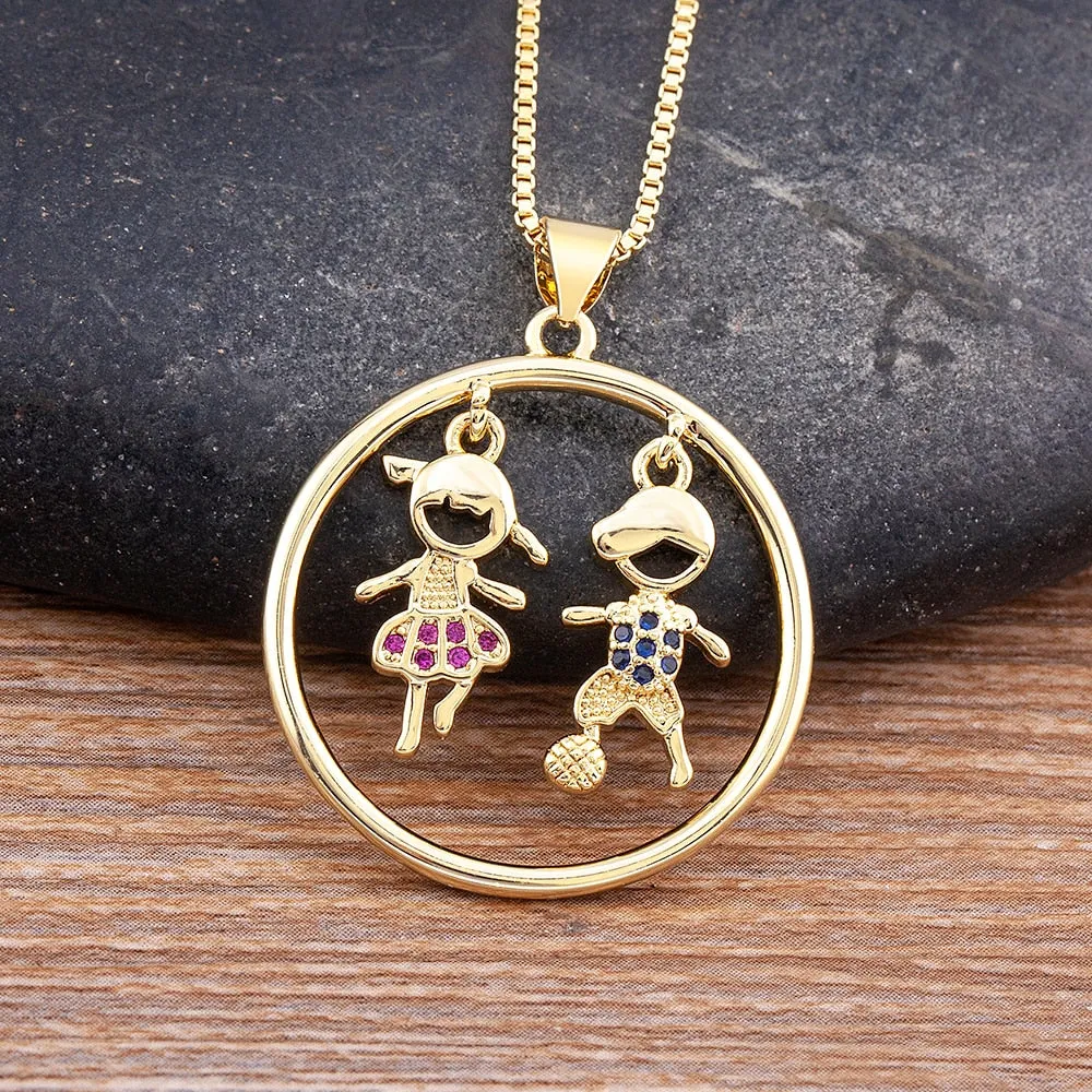 Fashionable And Lovely Boys And Girls Pendant Simple Personality Necklace