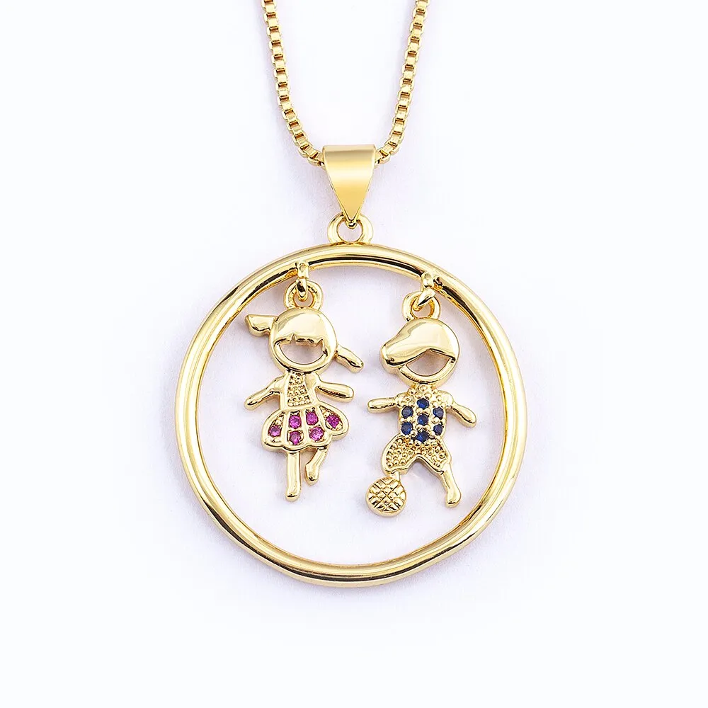 Fashionable And Lovely Boys And Girls Pendant Simple Personality Necklace