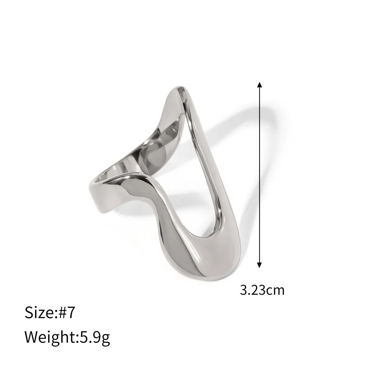 Fashionable simple geometric design earrings necklace bracelet ring set