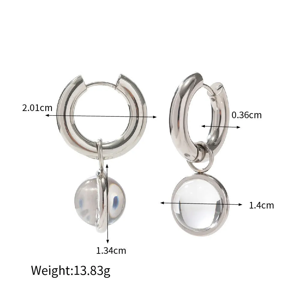 Fashionable simple geometric design earrings necklace bracelet ring set