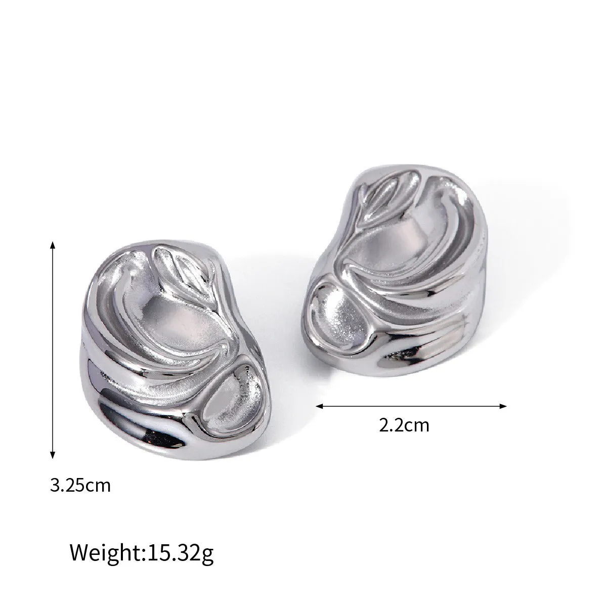 Fashionable simple geometric design earrings necklace bracelet ring set