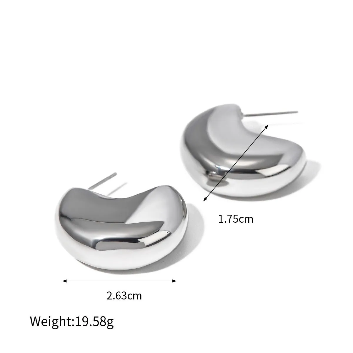 Fashionable simple geometric design earrings necklace bracelet ring set
