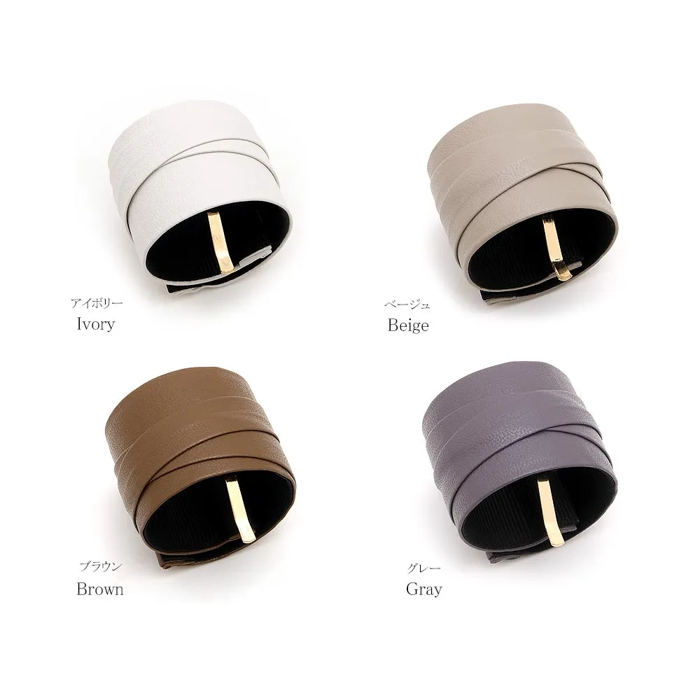 Faux Leather Roll Ponytail Cuff