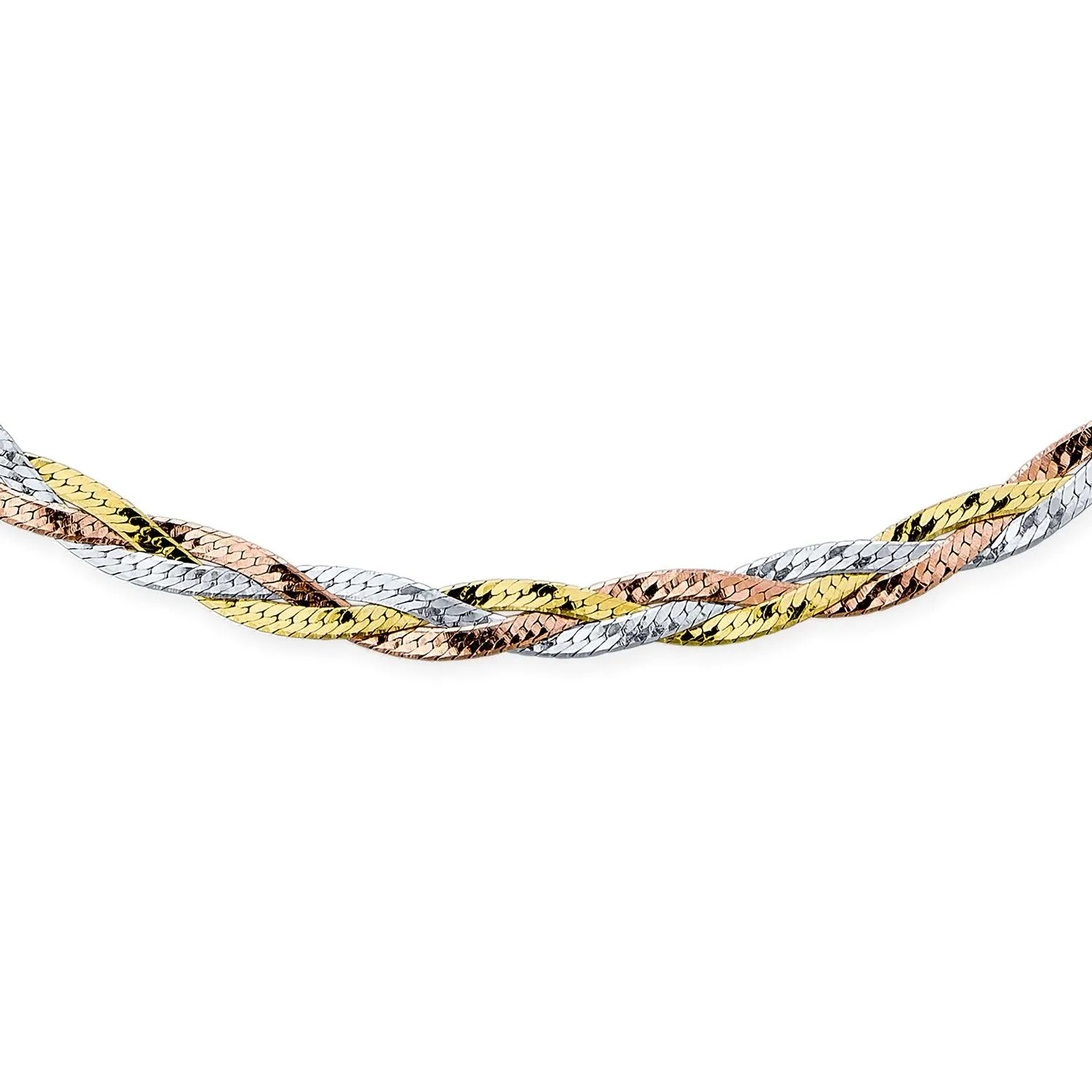 Flat Flexible 14K Gold Overlay Sterling Silver Chain Necklace 16-20 Inch Italy Made