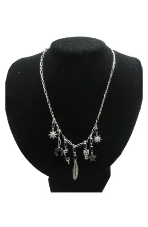 Fly Me Necklace Silver Blue