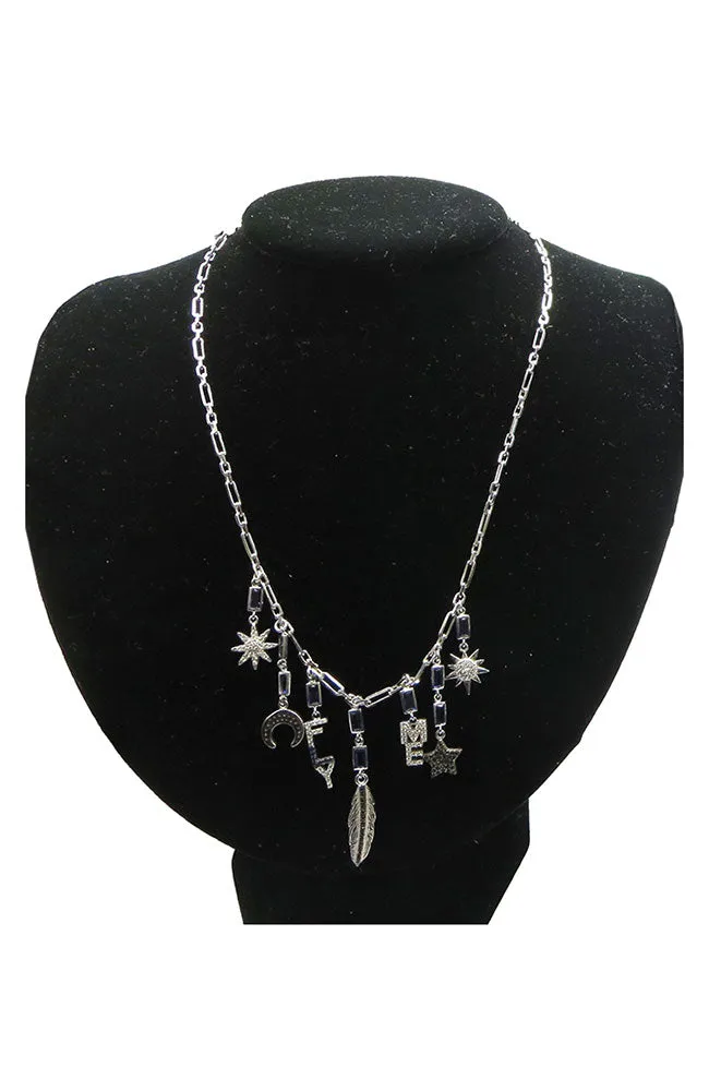 Fly Me Necklace Silver Blue