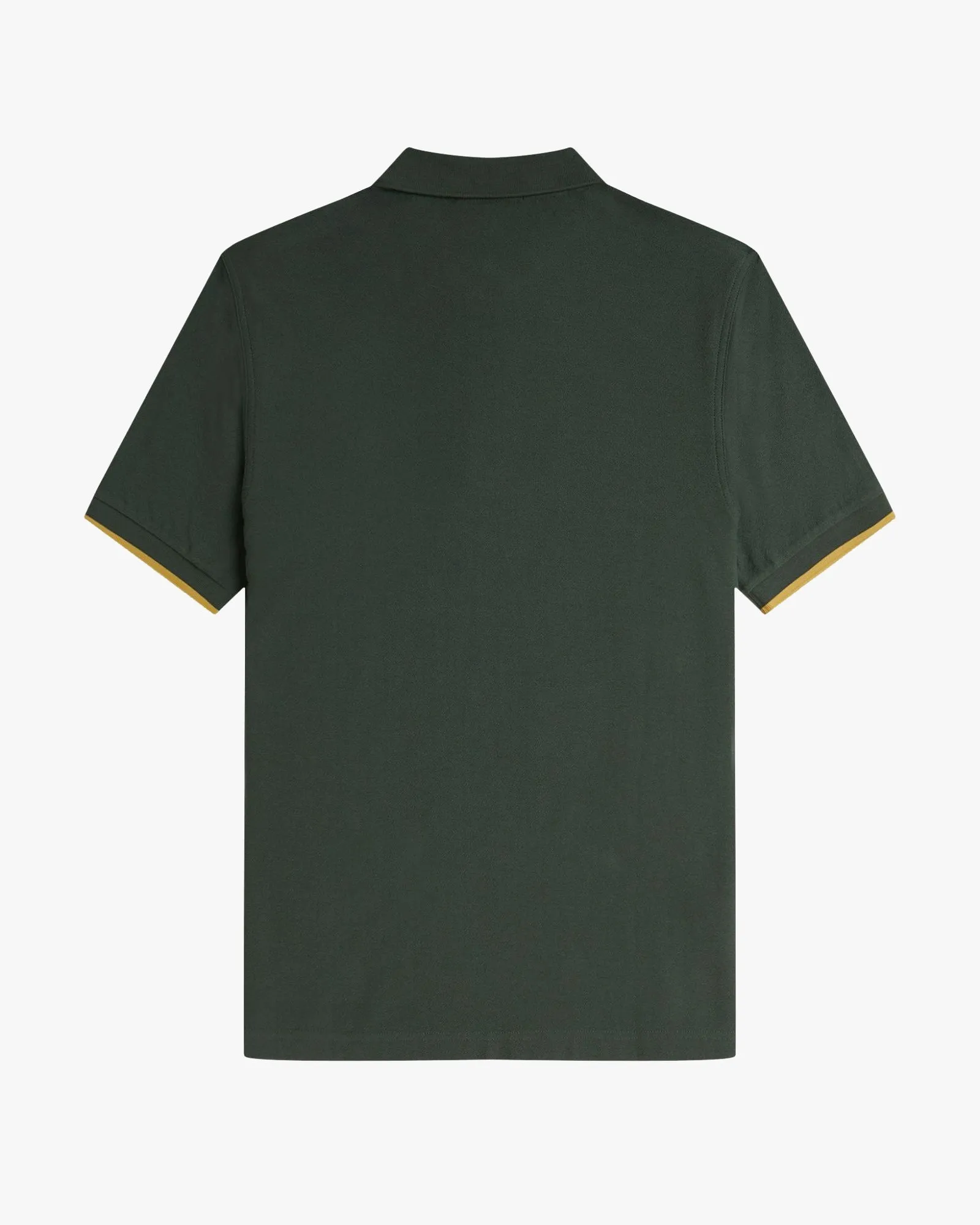Fred Perry Crepe Pique Zip Neck Polo Shirt - Court Green