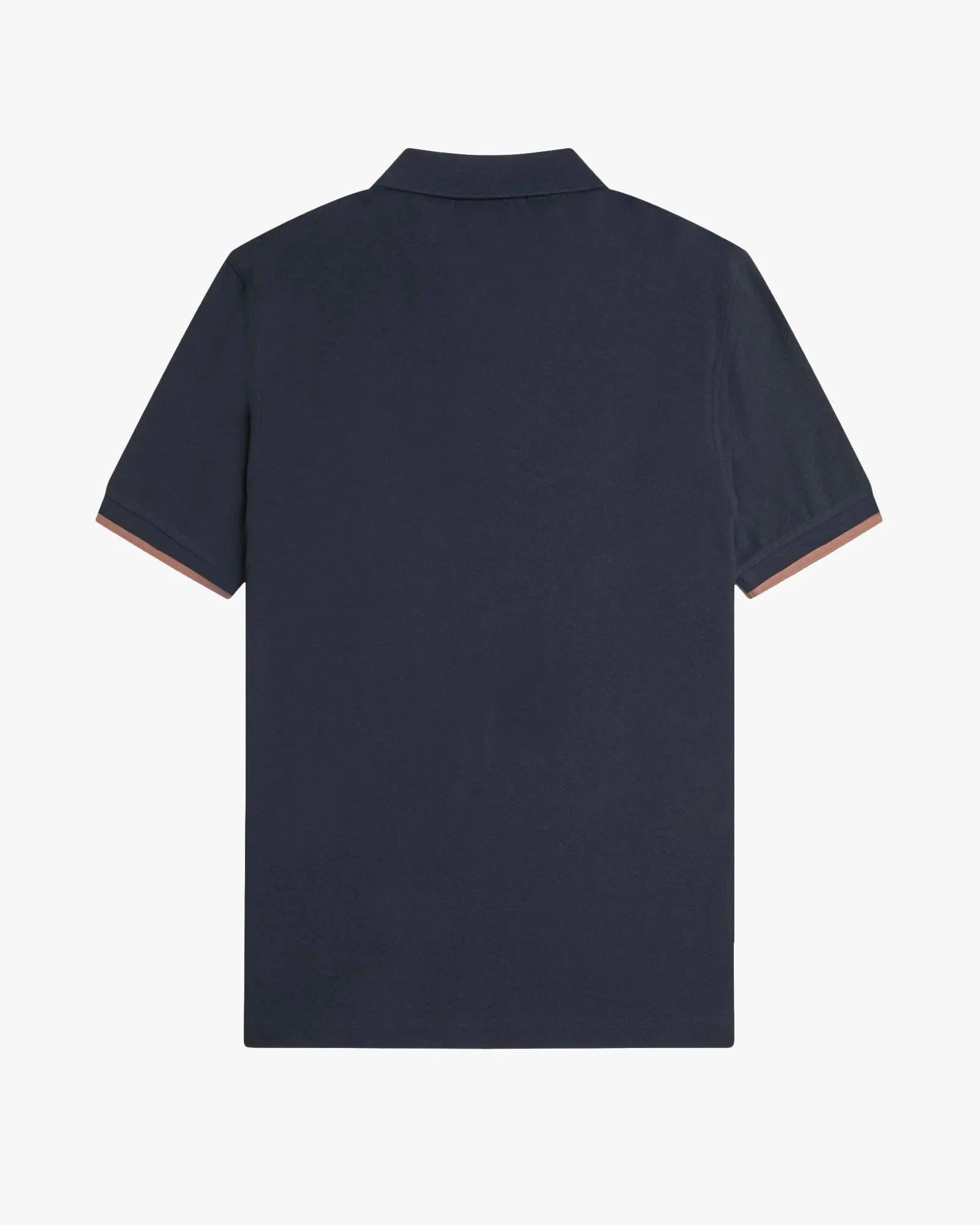 Fred Perry Crepe Pique Zip Neck Polo Shirt - Navy