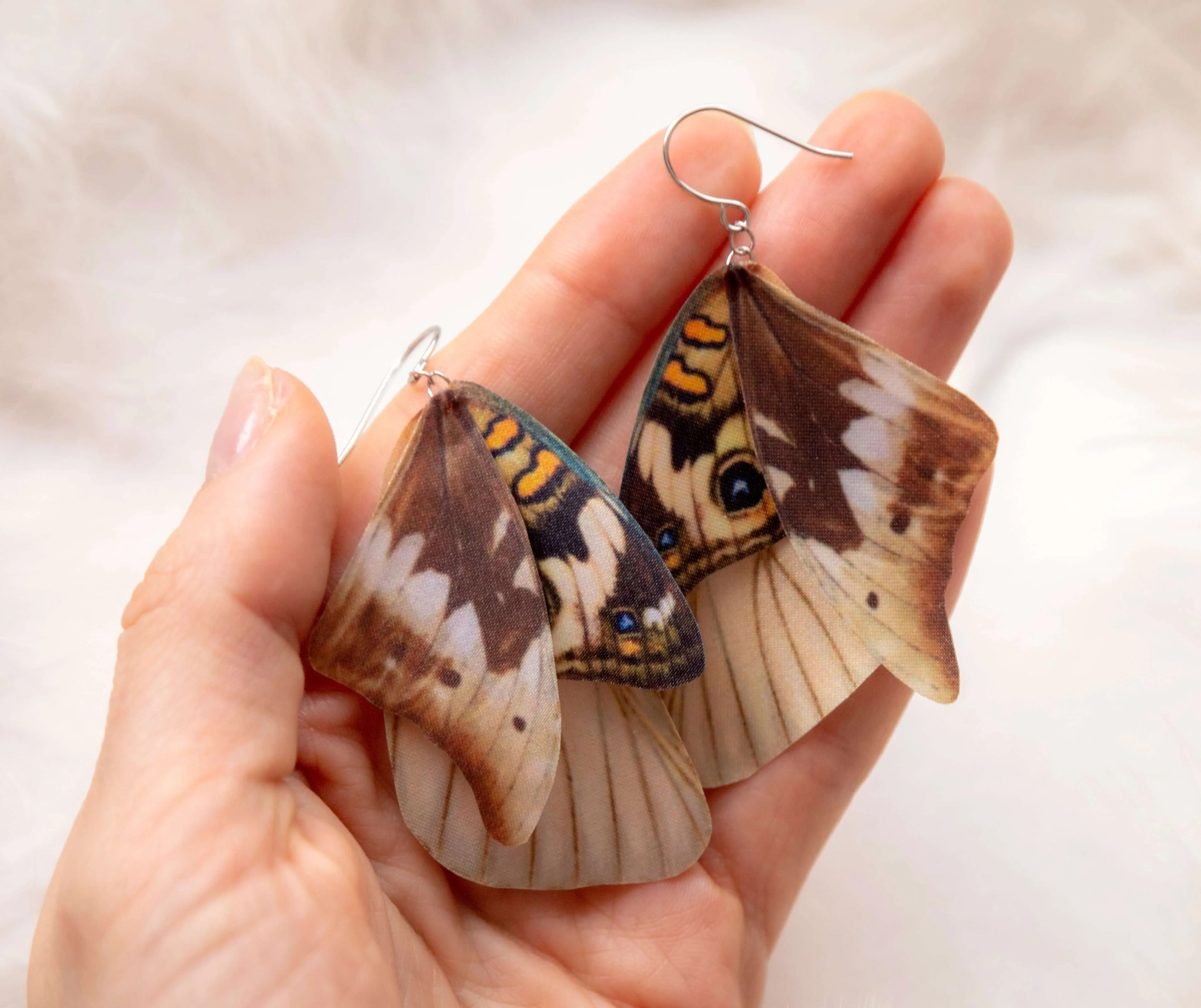 Funky Whimsigoth Moth Wing Earrings