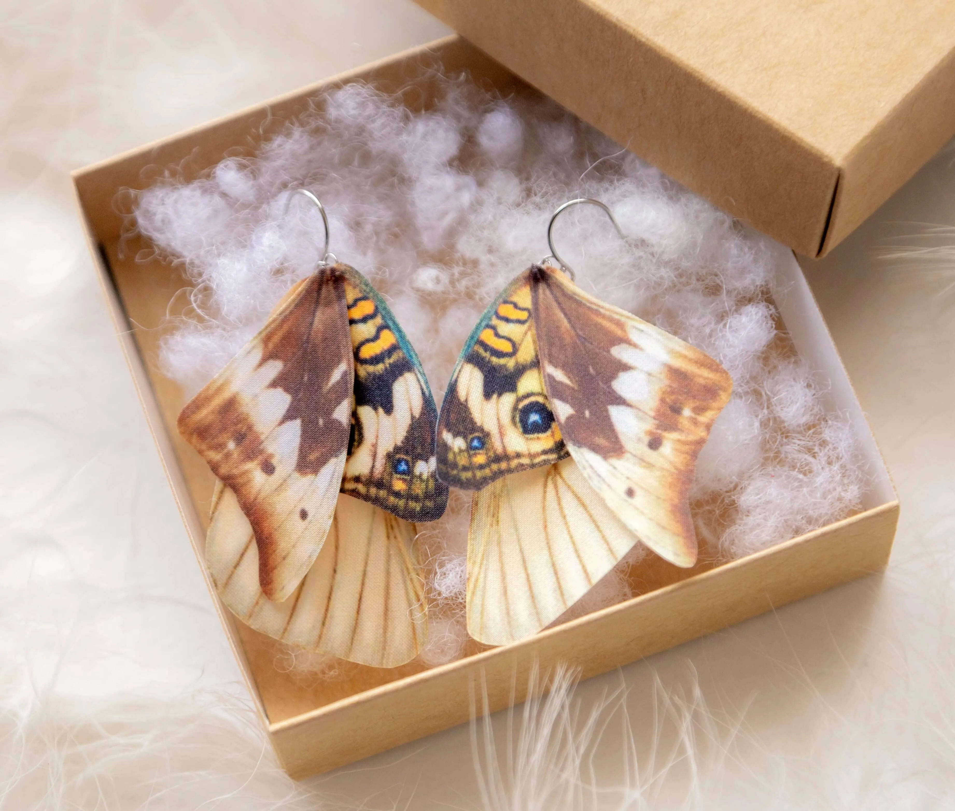 Funky Whimsigoth Moth Wing Earrings