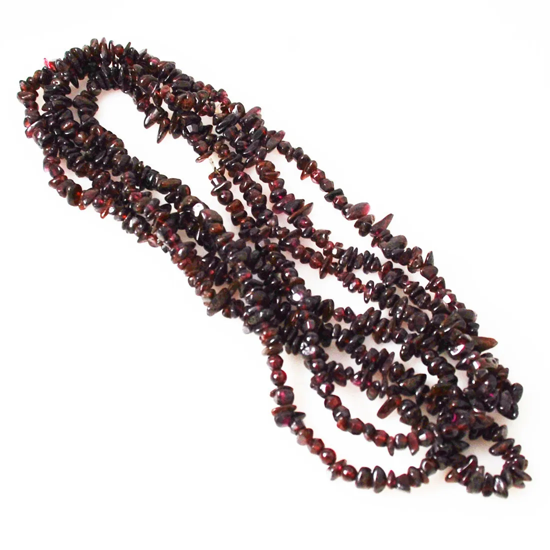 Garnet Chip Bead Necklace Vintage