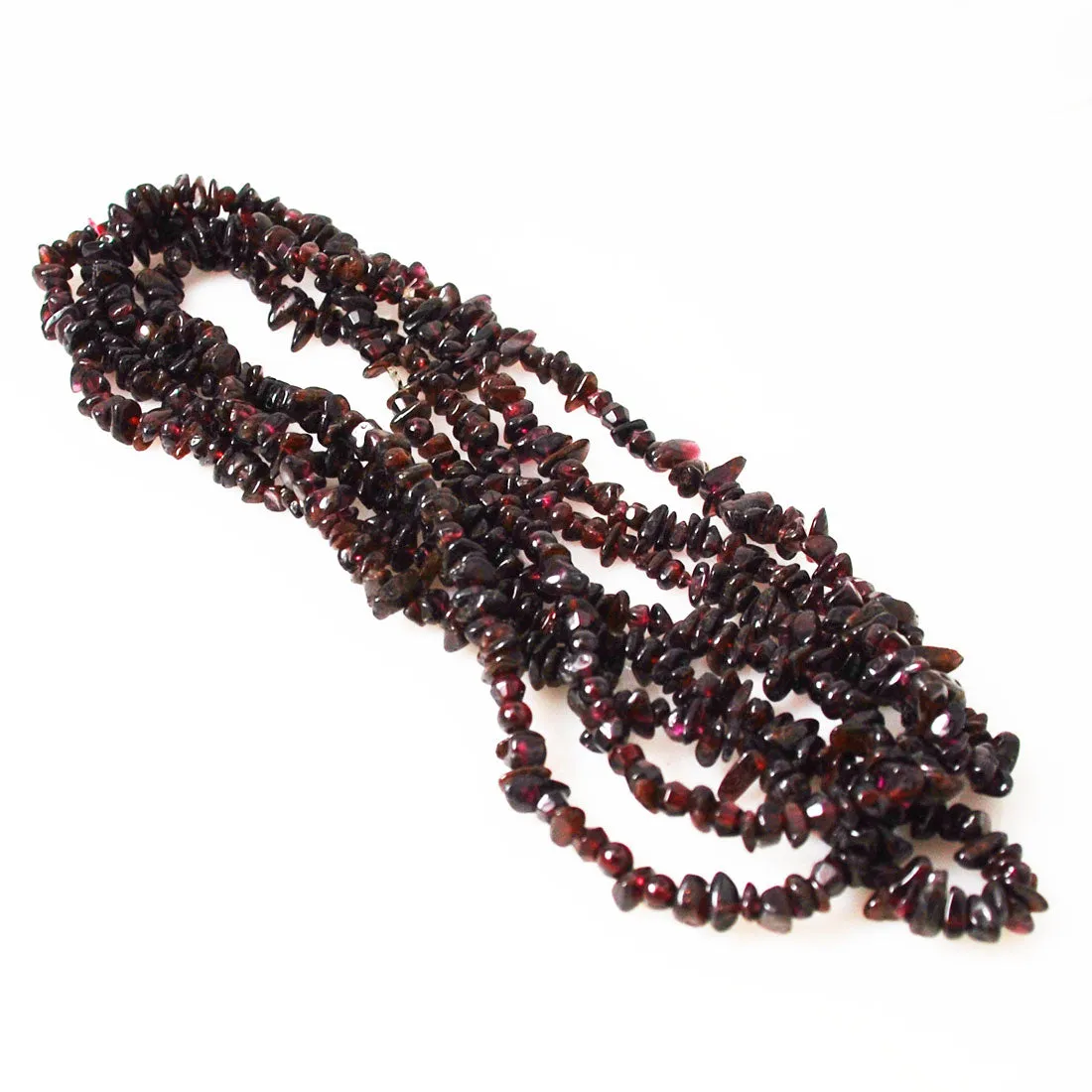 Garnet Chip Bead Necklace Vintage