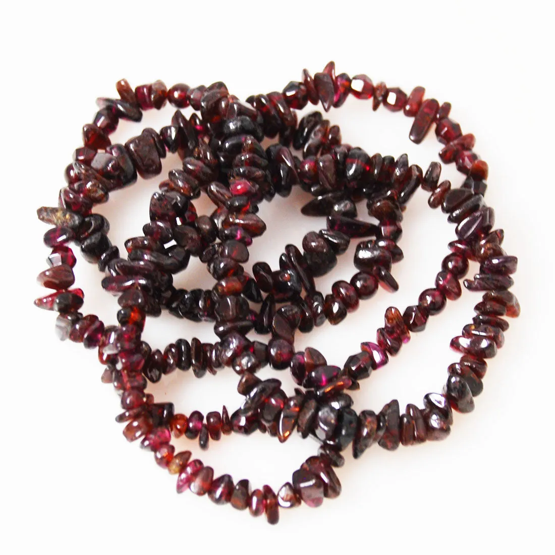 Garnet Chip Bead Necklace Vintage
