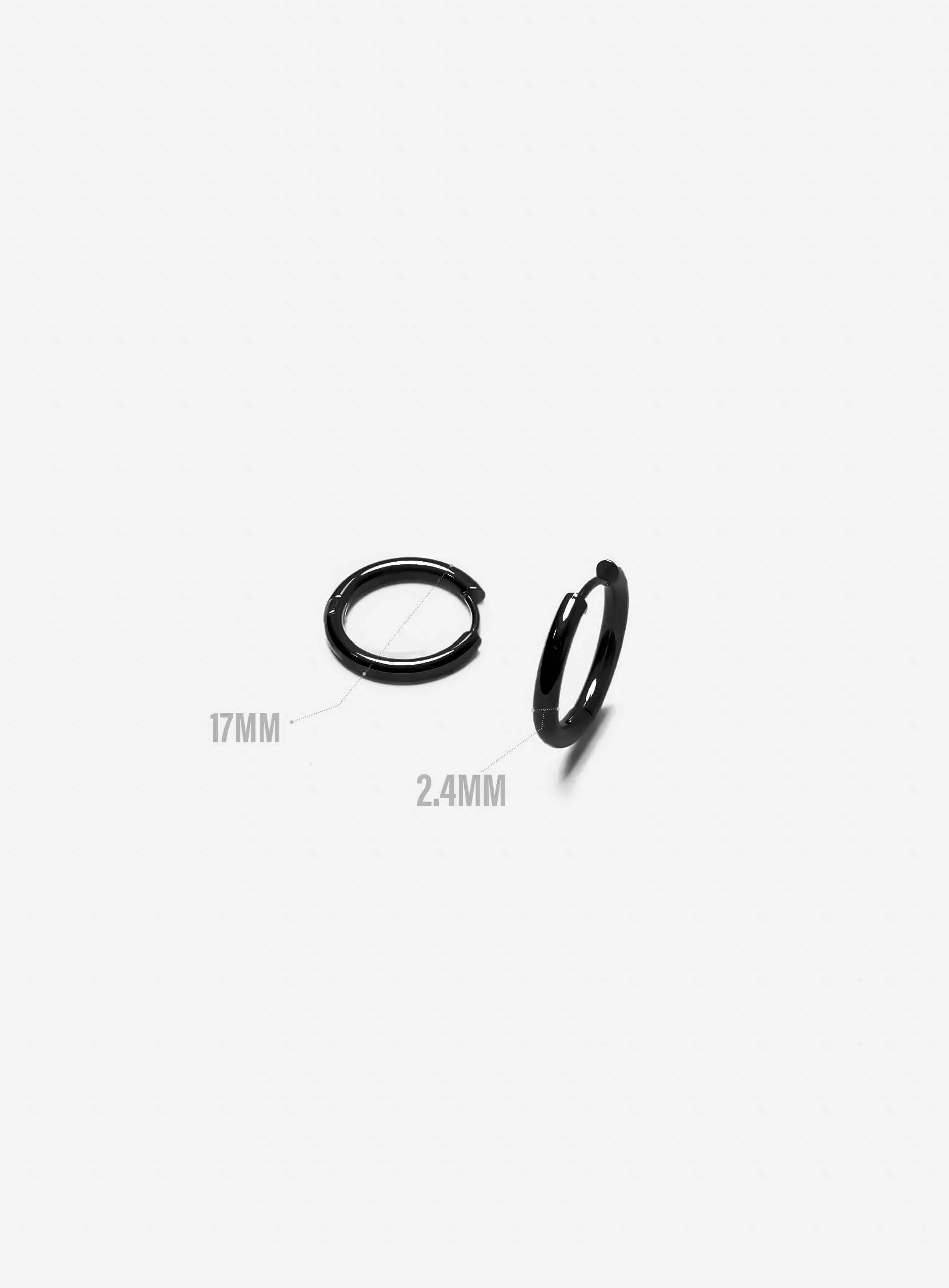 GD Simple Half Round Hoop Earrings