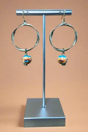 Gold Aztec Beaded Earrings