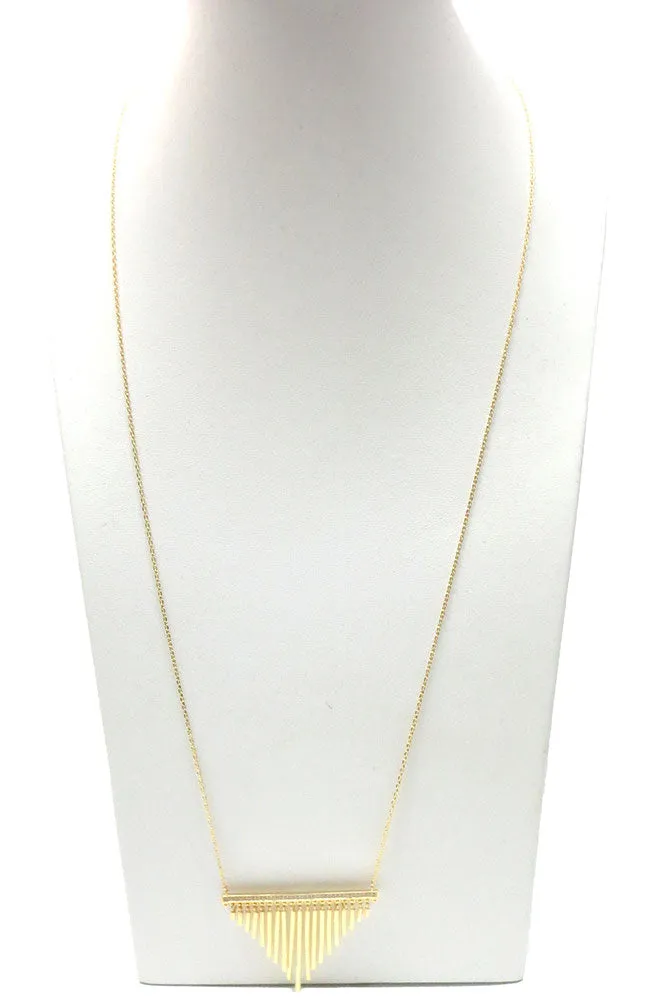 Gold Chain with Gold Tinsel Pendant