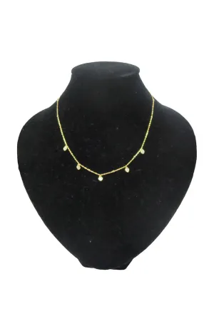 Gold Dainty Bevel Heart Necklace