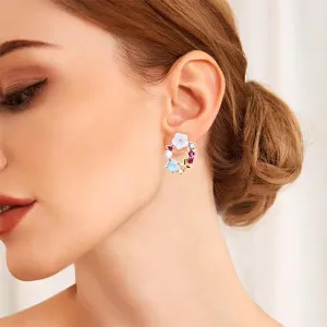 Gold Flower Earrings