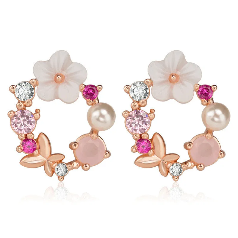 Gold Flower Earrings