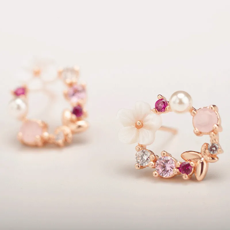 Gold Flower Earrings