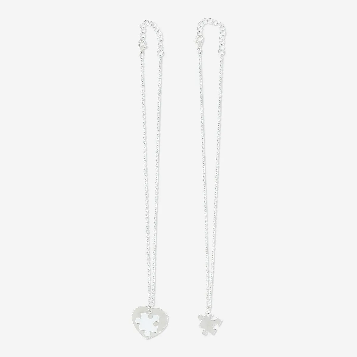 Gold friendship puzzle piece necklaces - 2 pcs
