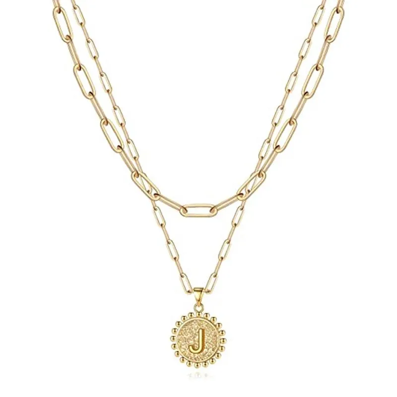 Gold Initial Necklaces for Women