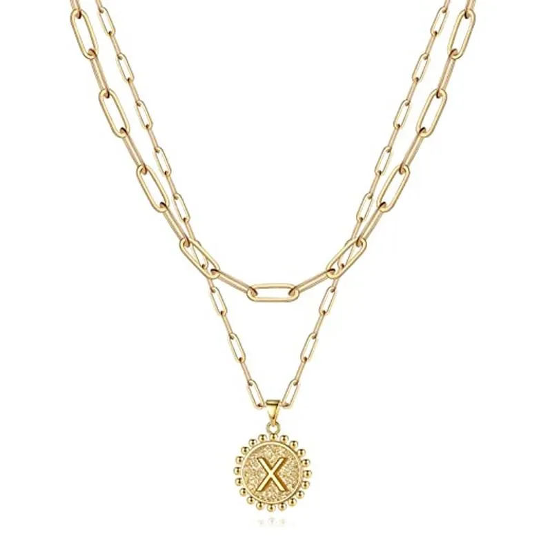 Gold Initial Necklaces for Women