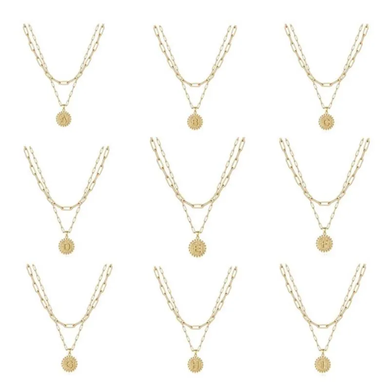 Gold Initial Necklaces for Women