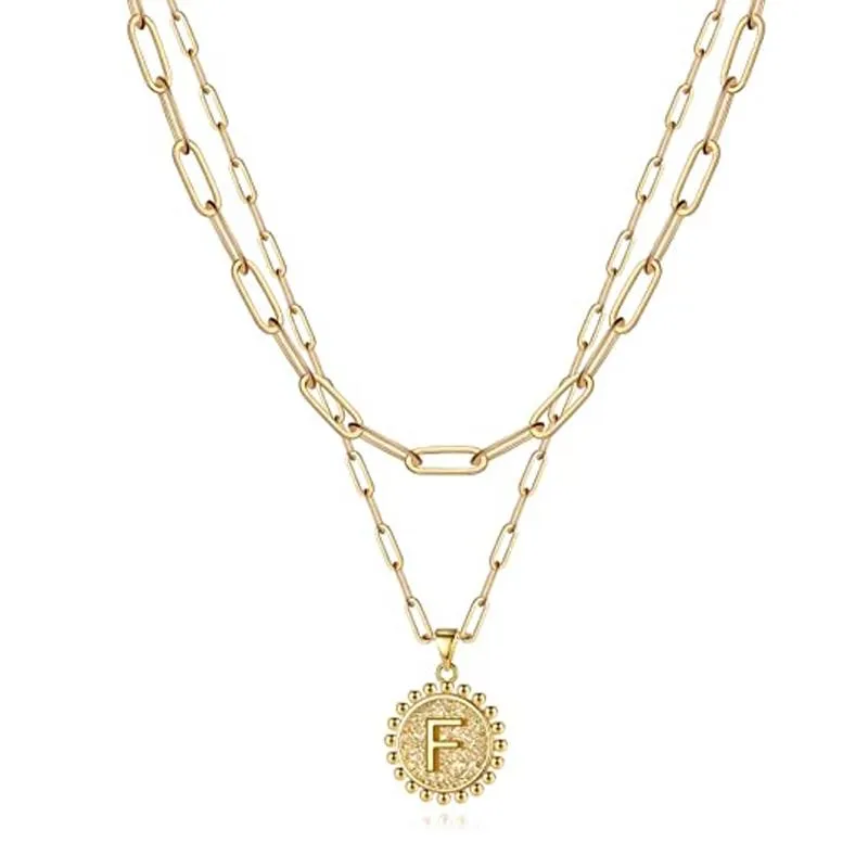 Gold Initial Necklaces for Women