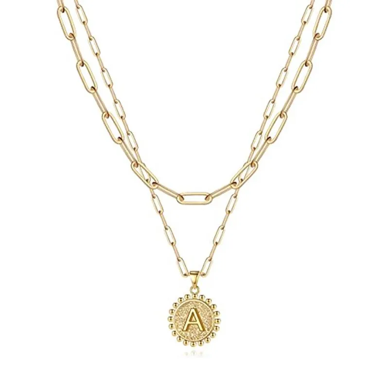 Gold Initial Necklaces for Women