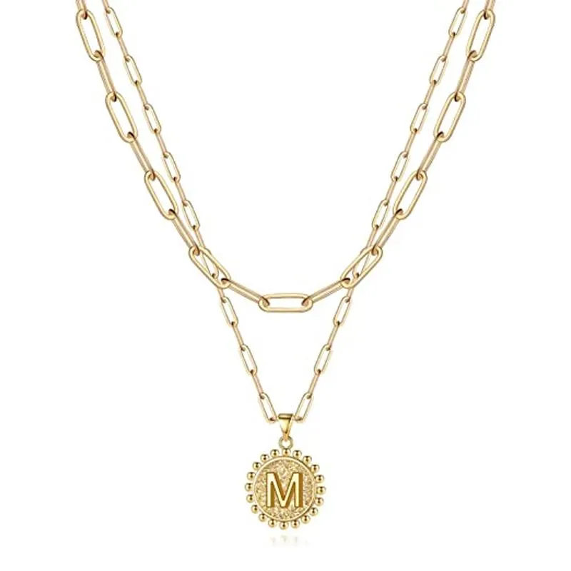 Gold Initial Necklaces for Women