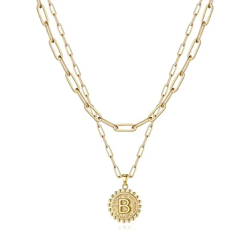 Gold Initial Necklaces for Women