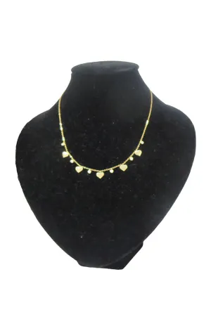 Gold Necklace Love CZ Stations
